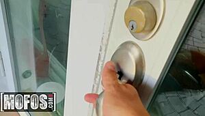 Mofos Ryan Keely in Lingerie High Heels Slides Panties Aside Rides Big Cock