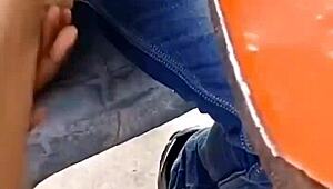 omg i worship her nasty feet outdoors at the party full humiliation video 😈👣