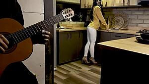 bigboobs colombian alicia surprises mike with sloppy cock ride!