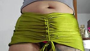 My swollen pussy stretches bikini way too tight now