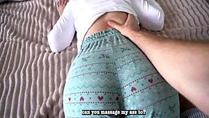 Stepsis massage spirals into cum-guzzling orgasm