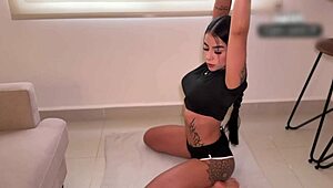 after workout my trainer bends me over for rough colombian big ass pussy ride