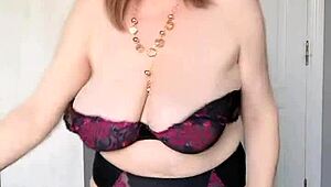 Wanna dive into granny's mature vagina after striptease?