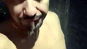 Kneel and suck my huge throbbing monster cock now
