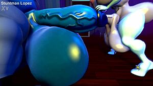 hey check out silverzard's monster cock and huge tits pounding ass