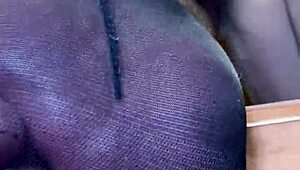 Goddess long legs big ass black pantyhose toe tease
