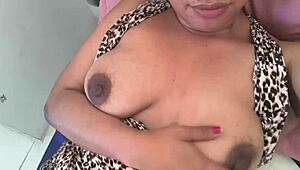 hot brunette flaunts sweaty big tits craving all night sex