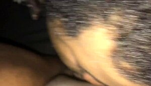 watch this blonde milf get her shaved pussy face fucked sloppy by ebony cock till she smiles wide