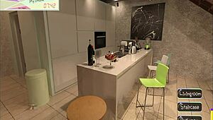 shh, her secret big tits bounce while sucking cock in this voyeur game playthrough part 2