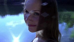 hey, wanna see this beautiful amateur couple fucking outdoors by the lake?