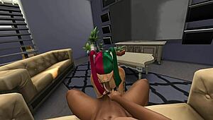Nicki Minaj deepthroats vampire's monster black cock mind-blowing