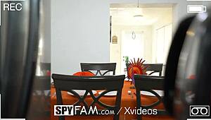 spyfam step bro RAMS huge cock into step sis bent over on thanksgiving day.