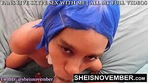 Angry Stepdad Roughly Deepthroats Ebony Bitch Cosplay Sloppy Facial