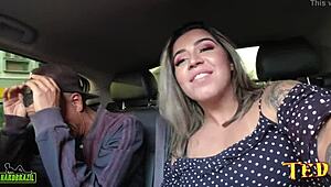 Victoria dias and rob carvalho mess around on street to shoot