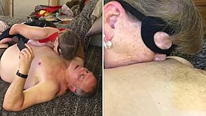 Granny Carmen cosplays Elastigirl sucking mature cock deep