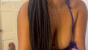 sexy latina stepmom with huge tits fucks stepson doggystyle in bedroom