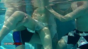 i tease with my big tits before giving suzuna komiya's hot pool blowjob