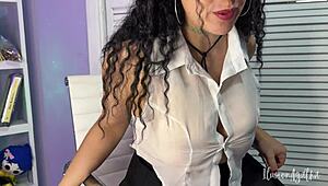 latina teacher bookworm orgasms hard hiding big tits and ass in class roleplay