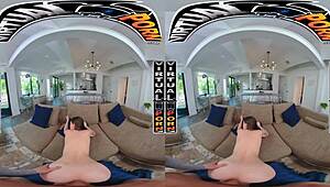 Girlfriend Sera Ryder serves up breakfast then begs for your virtual cock pounding her tight holes