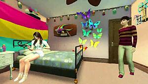 college teen mommy femdom rough creampie in sims 4 machinima porn panties aside