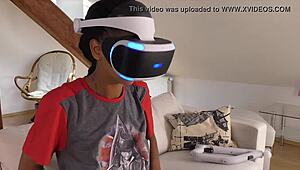 Hot Roommates Finger Wet Pussies and Lick Tits After VR Games Turn into Horny Lesbian Foreplay Orgy