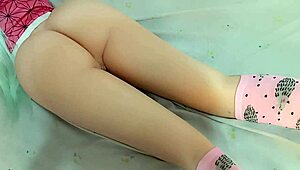 huge cock pounds virgin tight pink pussy nezuko cosplay anal