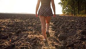 spy cam catches schoolgirl flashing upskirt panties outdoors