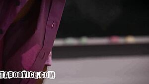 horny blonde begs professor to pop her tight anal cherry doggystyle