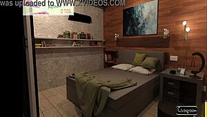 shh, her secret big tits bounce while sucking cock in this voyeur game playthrough part 2