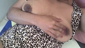 hot brunette flaunts sweaty big tits craving all night sex