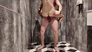 stepdaughter sneaks into stepdad's shower wet skin glistening petite body moaning softly