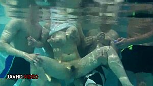 i tease with my big tits before giving suzuna komiya's hot pool blowjob
