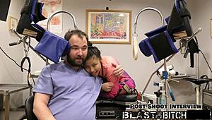 raya nguyen in latex gloves sucks cock moans as doctor fingers her petite pussy in hospital pov