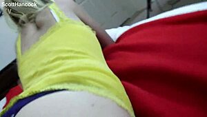 Odette delacroix 85lb skinny blonde teen gives messy pov blowjob facial cumshot