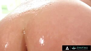 Jennifer White delivers nuru massage with deepthroat and facial cumshot