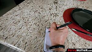 Mommy's Big Tits Drilled Bareback in Kitchen Doggystyle!