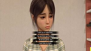 shh, her secret big tits bounce while sucking cock in this voyeur game playthrough part 2