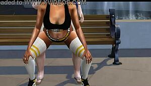 sza's bangin body shines in outdoor interracial casting anal with big black cock.