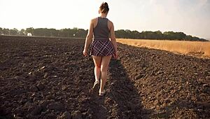 spy cam catches schoolgirl flashing upskirt panties outdoors