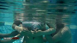 i tease with my big tits before giving suzuna komiya's hot pool blowjob