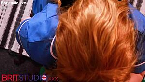 WOW! Redhead Nurse SUCKS Patient COCK!