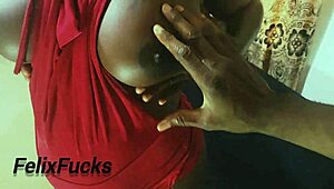 Naughty stepsis bends over for ebony big ass doggystyle pounding