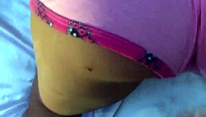 Blonde teases sex toys in parents' bathroom.