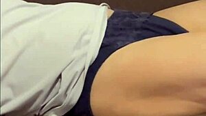 Filming Sleeping Wife on Sofa Removing Underwear Licking Boobs and Pussy