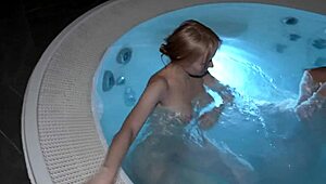 two bikini blondes get bored and dive into each other's juicy wet pussies