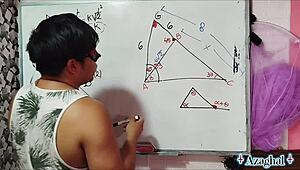 my nerdy asian student's brown eyes lock on mine in bedroom as teacher i teach her 14 wild math sex positions she can't resist