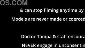 Nosey tattooed journalist Lilly Hall gags on cock in hospital humiliation