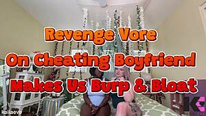 revenge vore bloats us after devouring cheating boyfriend's belly