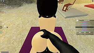 roblox whore with monster bbc deepthroats bends for ass shaking doggystyle then rides anal tits bouncing new zealand style