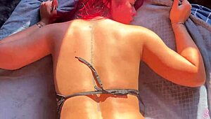 BRAZILIAN REDHEAD WIFE RIPPED CLOTHES ROUGH FUCK ENDS IN DEEP WET PUSSY CREAMPIE!